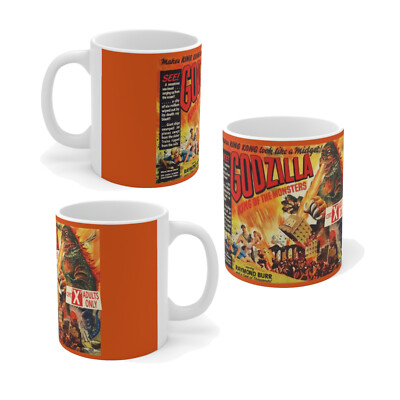 1956 UK Godzilla King of the Monsters Movie Poster 11oz Ceramic Coffee Mug-image
