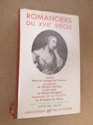 Biblioteque de La Pleiade ADAM Romanciers Du XVII Siecle LEATHER BINDING-image