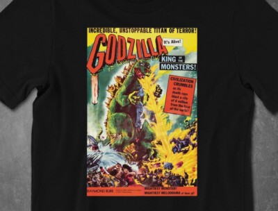 Godzilla 1956 Vintage Horror Monster Movie Men's Women's Unisex T_Shirt-image