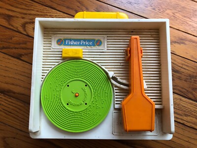 FISHER PRICE MUSIC BOX RECORD PLAYER Vintage toy Works 1987 London Bridge-image