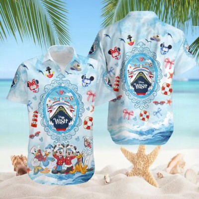 Mickey And Friends Coquette Let's Cruise Making Memories Together Hawaiian Shirt-image
