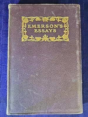 Emerson’s Essays First And Second Series by Ralph Waldo Emerson 1926 Leather-image