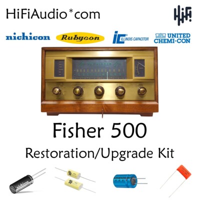 Fisher 500 restoration recap repair upgrade rebuild kit filter capacitor-image