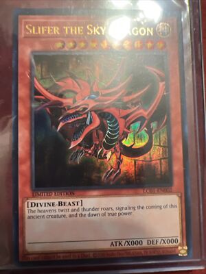 Slifer The Sky Dragon - Ultra Rare Limited Edition YGLD-ENG01 - NM - YuGiOh-image