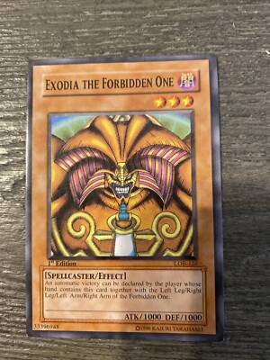 Exodia the Forbidden One Lob-124 - 1st Edition Yugioh Card Moderately Played-image