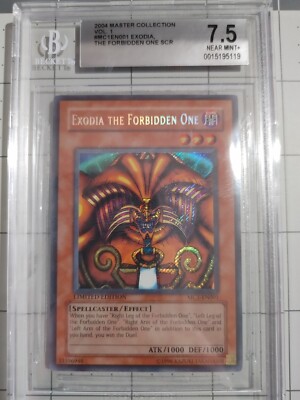BGS 7.5 YuGiOh Exodia The Forbidden One MC1-EN001 Master Coll. Volume1-image
