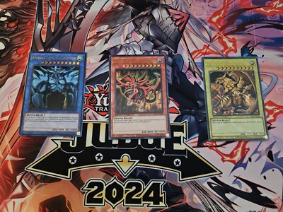 YuGiOh! 25th Anniversary Legendary Egyptian Gods OBELISK-SLIFER-RA [LC01] UR-image