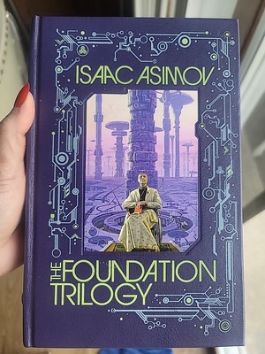 Isaac Asimov THE FOUNDATION TRILOGY Barnes & Noble Leather Hardcover Edition-image