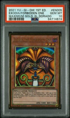 2021 Yu-Gi-Oh 1st Edition EXODIA THE FORBIDDEN ONE Maximum Gold PSA 10 GEM MINT-image