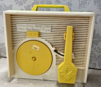 Vintage 1983 Fisher Price Sesame Street Music Box Record Player-image
