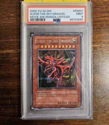 Yugioh! Slifer the Sky Dragon YMA-EN001 Secret Rare Limited Edition PSA 9 MINT-image