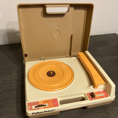 Vintage FISHER PRICE Record Player Portable Kids Turntable tested works-image
