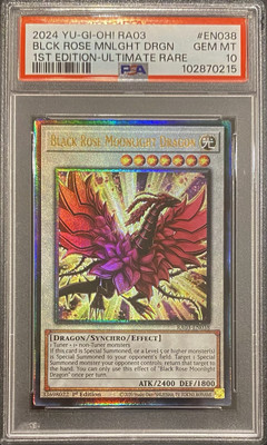 2024 PSA 10 YUGIOH RA03 BONANZA ULTIMATE RARE BLACK ROSE MOONLIGHT DRAGON 💫-image