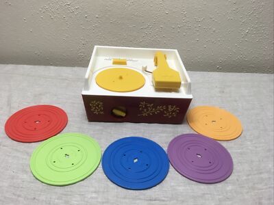 Fisher Price Music Box Record Player with 5  Records 2014 Tested Works#40-image