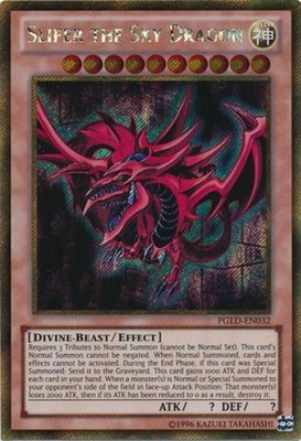Slifer the Sky Dragon - PGLD-EN032 - Gold Secret Rare - Unlimited Edition x1 - N-image