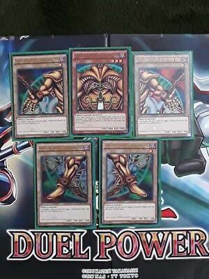 Yugioh! Exodia The Forbidden One Full Set Ultra Rare YGLD NM! Holo Misprint Mark-image