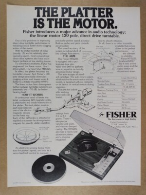 1977 Fisher MT-6225 Turntable vintage print Ad-image