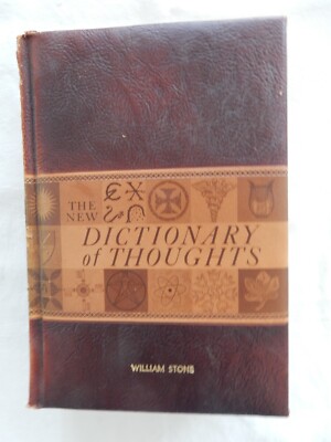 VINTAGE: Leather Bound THE NEW DICTIONARY OF THOUGHTS 1959 by Tyron Edwards-image