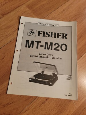 Fisher MT M20 Turntable Service Manual repair-image