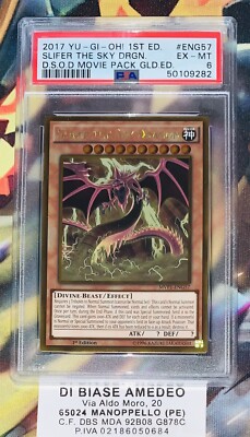  ️PSA 6 SLIFER THE SKY DRAGON MVP1-ENG57 D.S.O.D. MOVIE PACK GLD.ED. 2017!-image