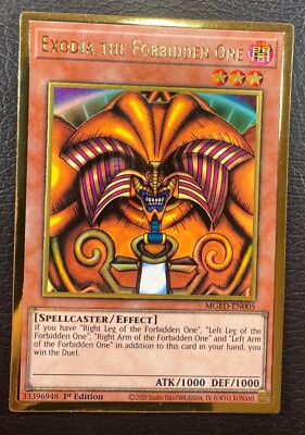 Exodia the Forbidden One - 1st Edition Ultra Rare Holo Foil Yugioh Card Gold-image