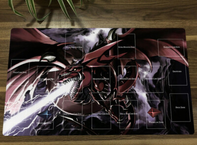 YGO Playmat Slifer the Sky Dragon CCG TCG Mat Trading Card Game Mat & Zone-image