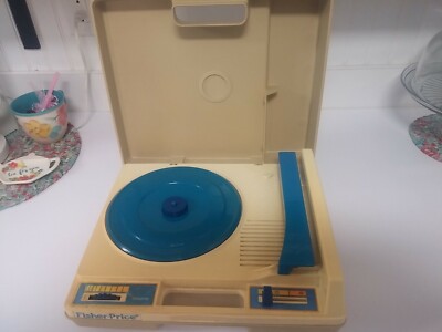 Fisher Price vintage 33 45 BLUE Record Player Turntable #825 TESTED  SEE PIC'S-image