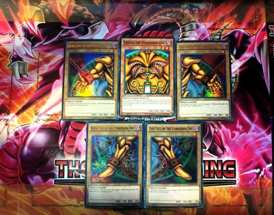 Complete Set Of Egyptian Exodia The Forbidden One & Additional 2 Exodia Necross -image