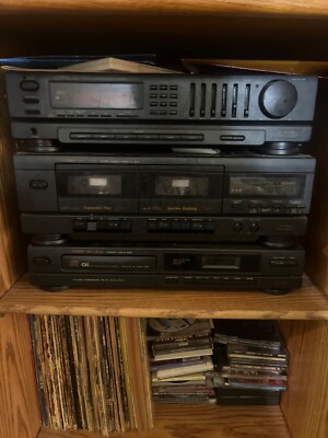 fisher studio standard cd player, double casset deck and am/fm receiver-image