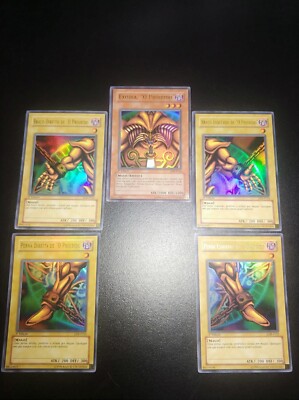 EXODIA THE FORBIDEN ONE FULL SET LOB 1ST IN PORTUGUESE ULTRA RARE YU-GI-OH!-image