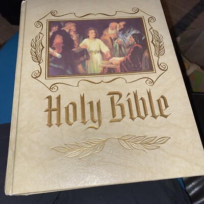 Freemason Holy Bible Master Reference Edition Red Letter Heirloom King James TAN-image