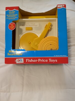 New Fisher Price MUSIC BOX RECORD PLAYER 1971 Vintage Style + 10 Classic Songs -image
