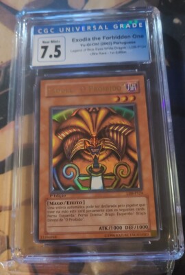 Yugioh! Exodia The Forbiden One LDB-P124 portugese 1st edition cgc 7.5-image