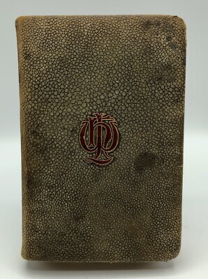 Antique Poetical Works Of Henry Wadsworth Longfellow Ray Leather Bound Book /b-image