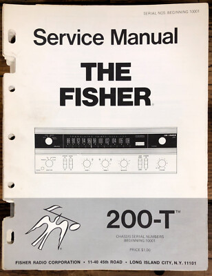 Fisher Model 200-T Receiver  Service Manual *Original*-image