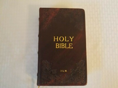 1985 Leather Bound Pictorial precious moments bible new king james j.l.m.-image