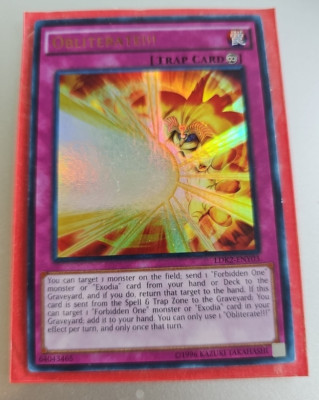 Yu-Gi-Oh Obliterate!!! Trap Card LDK2-ENY03 1st Ed Near Mint 1996-image