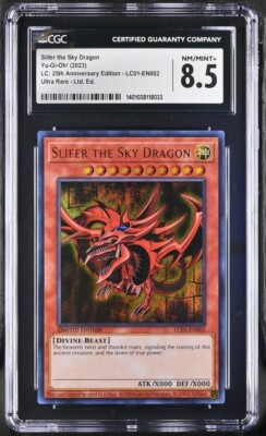 Slifer the Sky Dragon LC01-EN002 ULTRA RARE - CGC PSA 8.5 NEAR MINT-image