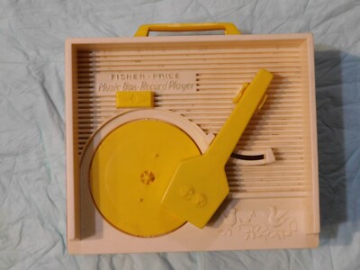 Vintage Fisher Price Music Box Record Player 995 Complete 5 Records 1971 WORKS-image