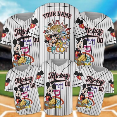 Epcot 2025 Mickey Disney Baseball Jersey Festival Kid Men Women Gift NEW-image