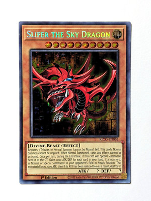 YuGiOh! Slifer the Sky Dragon (SECRET PHARAOH'S RARE) KICO-EN063 NM 1st Edition-image