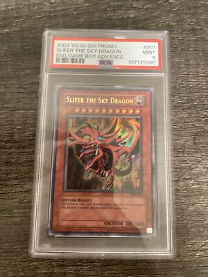 Yu-Gi-Oh! Slifer The Sky Dragon Game Boy Advance Secret Rare Promo GBI-001 PSA 9-image
