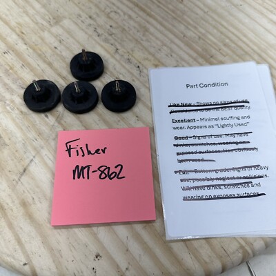 Fisher MT-862 Turntable Parts - Rubber Feet Legs - Good Pliable-image