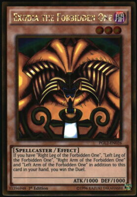 Yu-Gi-Oh! - Exodia the Forbidden One 2015 PGL2-EN026 Gold Rare 1st Edition-image