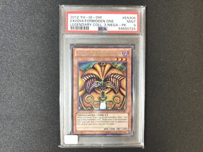Yugioh! Exodia the Forbidden One LCYW-EN306 THINLINE Secret Unlimited PSA MINT 9-image
