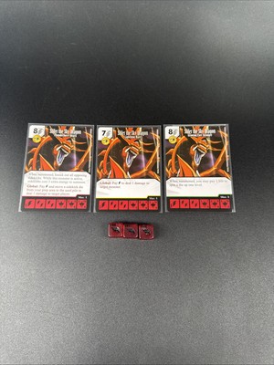 SLIFER THE SKY DRAGON Super Rare CU SR 3 Dice Yu-Gi-Oh Dice Masters-image