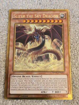 YUGIOH GOLD RARE Slifer The Sky Dragon MVP1-ENG57 -image