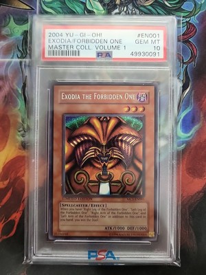 2004 YuGiOh Exodia the Forbidden One MC1-EN001 Graded PSA 10 GEM MINT Secret -image