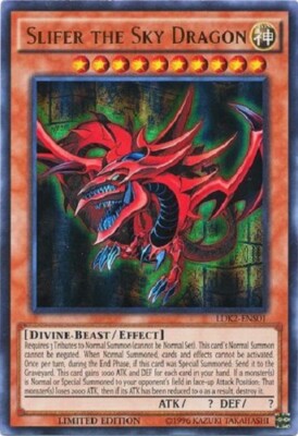 Yugioh Slifer the Sky Dragon Limited Edition Ultra - Plus Free Holographic Card-image