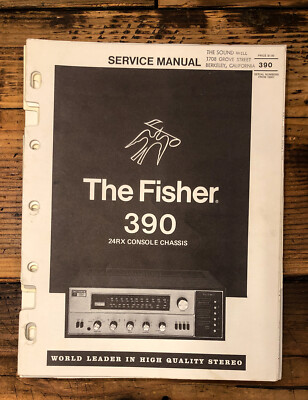 Fisher Model 390 Receiver  Service Manual *Original*-image